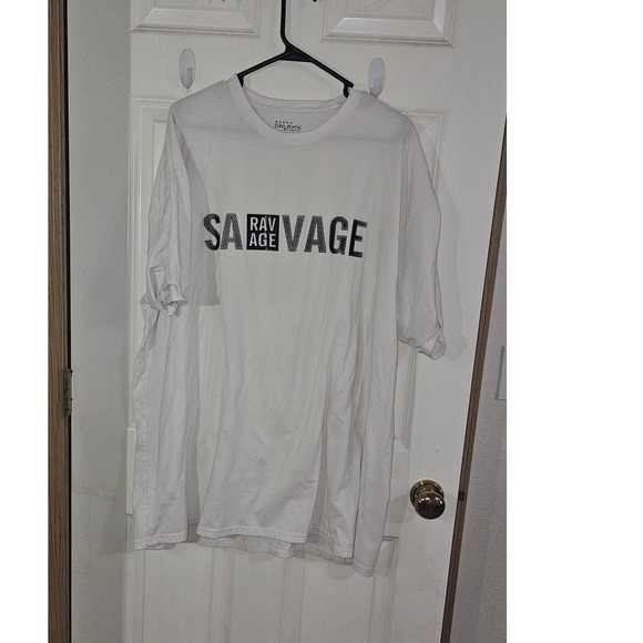 Galaxy By Harvic Other - Galaxy by Harvic Mens Savage Graphic T-Shirt White Crew Neck 4XL Streetwear Tee